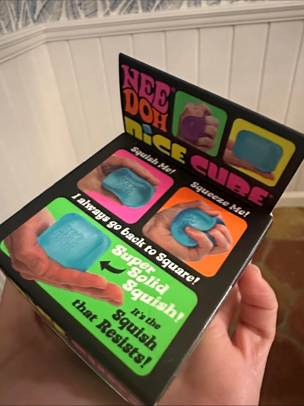 Schylling NeeDoh Nice Cube Super Solid Squish - Blue
